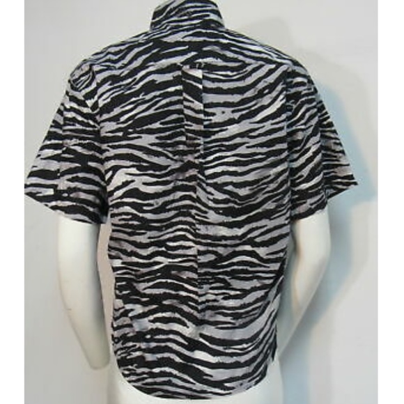 Prada Zebra Stripes Printed Button Down Shirt - Picture 4 of 5